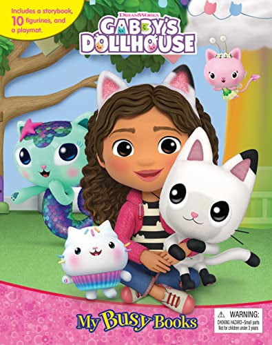 Pre-Owned Gabby's Dollhouse My Busy Books - Storybook, 10 figurines, playmat, 9782764356777, 2764356773, Paperback, Kids Edition edition