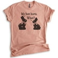 thumbnail image 1 of My Butt Hurts Chocolate Bunny Shirt, Unisex Women's Men's Shirt, Easter Shirt, Chocolate Rabbit Cute Shirt, Heather Sunset, XX-Large, 1 of 6