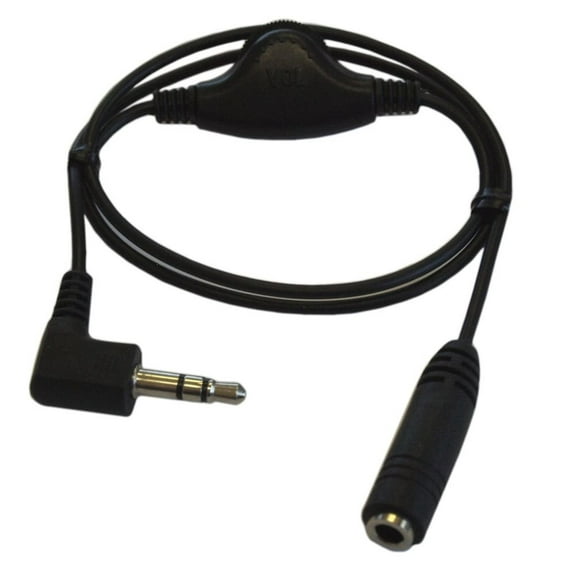 My Cable Mart 10inch 3.5mm in-Line Volume Control Adapter for Headphone, Black