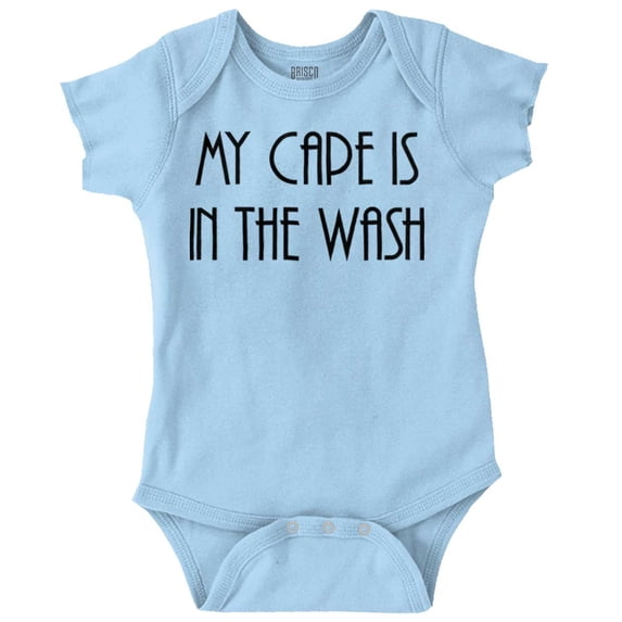 My Cape is in the Wash Cute Superhero Romper Boys or Girls Infant Baby Brisco Brands 12M