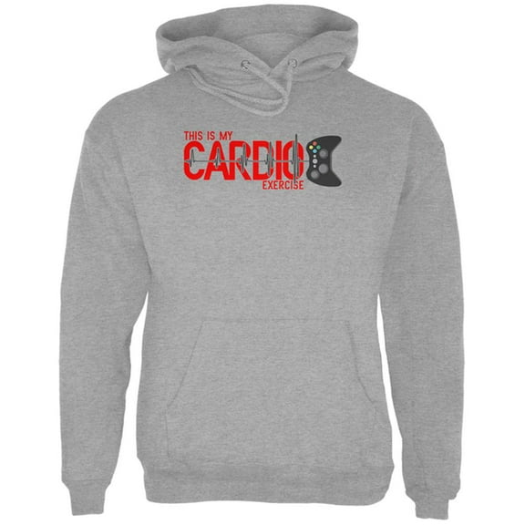 My Cardio Exercise Game Controller Heartbeat Mens Hoodie Storm Grey SM