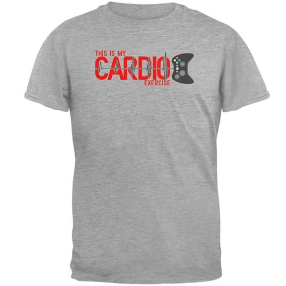 My Cardio Exercise Game Controller Heartbeat Mens Soft T Shirt Heather MD