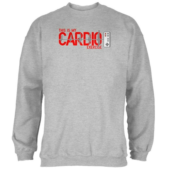 My Cardio Exercise Game Controller Heartbeat Mens Sweatshirt Heather LG