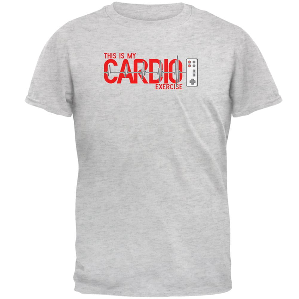 My Cardio Exercise Game Controller Heartbeat Mens T Shirt Light Heather ...