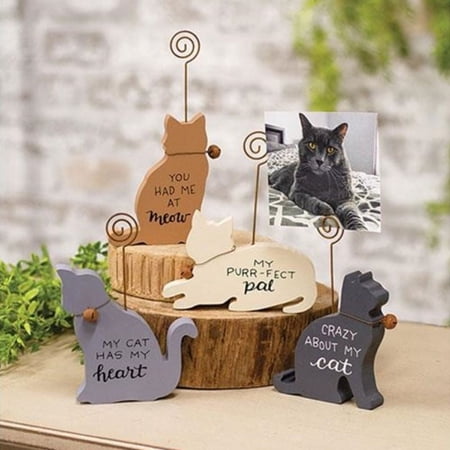 My Cat/Dog Has My Heart Photo Holder 4 Asstd - Cat