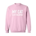 thumbnail image 1 of My Cat Is My Valentine Crewneck Sweatshirt, 1 of 3