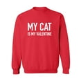 thumbnail image 1 of My Cat Is My Valentine Crewneck Sweatshirt, 1 of 3