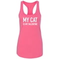 thumbnail image 1 of My Cat Is My Valentine Racerback Tank, 1 of 2