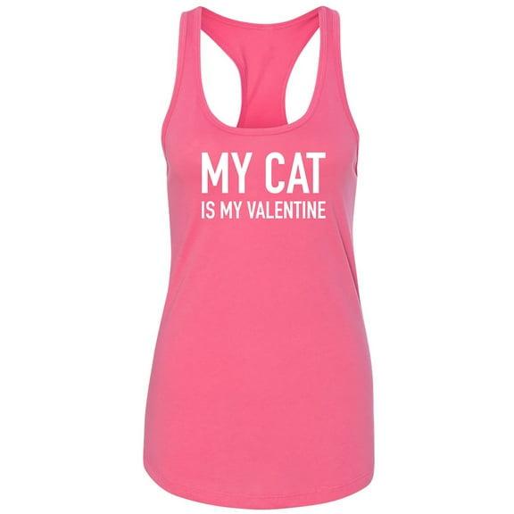 My Cat Is My Valentine Racerback Tank