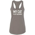 thumbnail image 1 of My Cat Is My Valentine Racerback Tank, 1 of 2