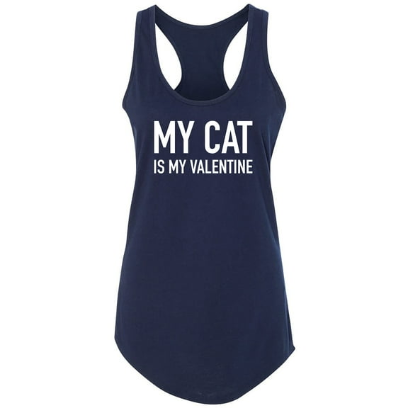 My Cat Is My Valentine Racerback Tank