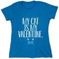 thumbnail image 1 of My Cat Is My Valentine Sarcastic Humor Novelty Funny Women's Casual Tees, 1 of 3