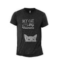 thumbnail image 1 of My Cat Is Totally My Valentine Men's Modern Fit Fun Casual T-Shirt Printed Graphic Tee Charcoal Gray Small, 1 of 3