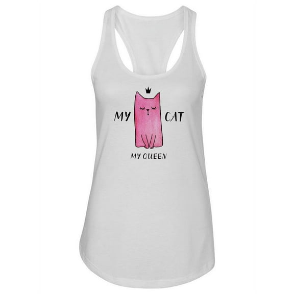 My Cat, My Queen Racerback Tank Women -Image by Shutterstock, Female Small