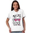 thumbnail image 1 of My Cat is Cuter Than You Cute Glasses Women's Graphic T Shirt Tees Brisco Brands S, 1 of 5