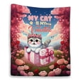 thumbnail image 1 of My Cat is My Valentine Cute Exotic Shorthair in Gift Box Quilt Blanket Cat Lover Kitten Owner Gifts Cozy Comforter Throw Blanket - 3006, 1 of 5
