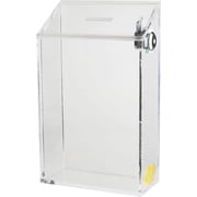 My Charity Boxes - Acrylic Box - Donation Box - Suggestion Box - Charity Box - Tip Container Cover Opens to Side Sliding