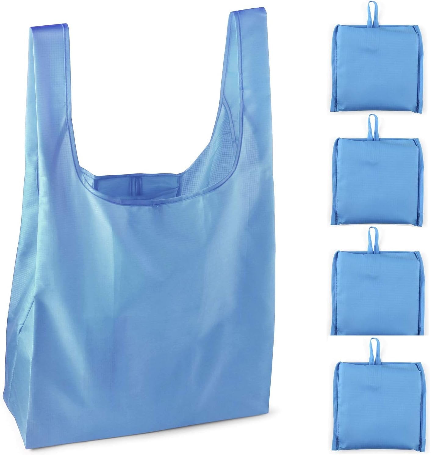 My Charity Boxes Reusable Grocery Bags Grocery Tote Foldable into Attached Pouch Ripstop Polyester Reusable Shopping Bags Washable Reinforced Durable and Lightweight Bag Purple Walmart