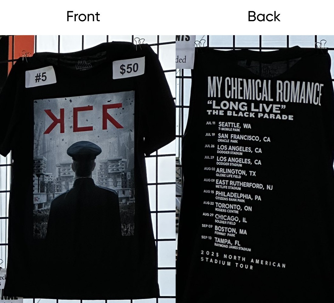 Maglietta My Chemical Romance LA Exclusive 2025 – Gildan 5000 Stampa Grafica