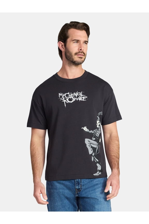 Men's and Big Men's Boxy Fit Graphic Tee, Sizes XS-3XL