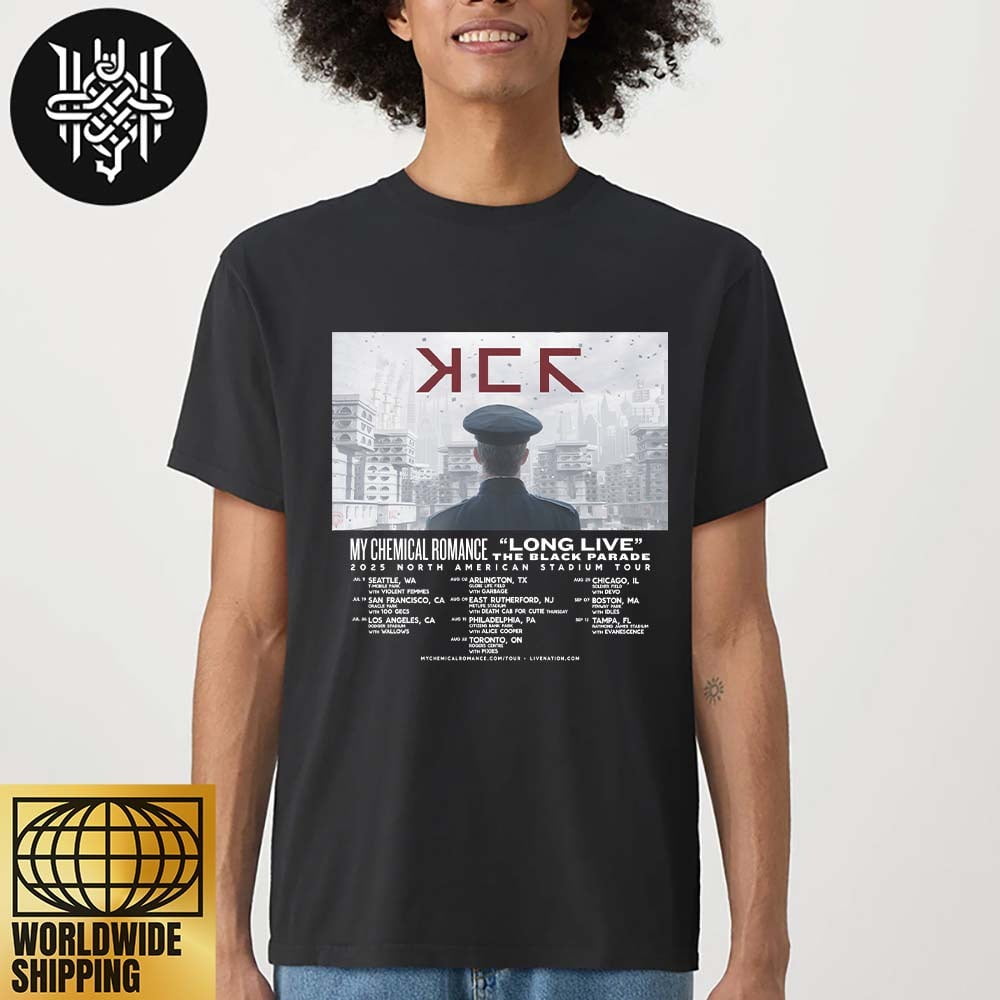 My Chemical Romance The Black Parade 2025 North American Stadium Tour Dates Unisex TShirt