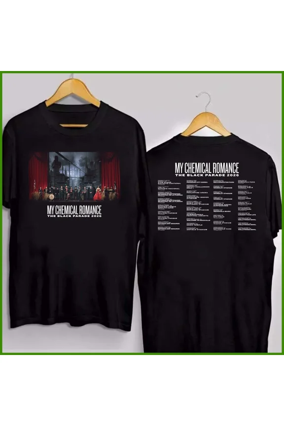 My Chemical Romance The Black Parade 2026 Tour Cities SHIRT
