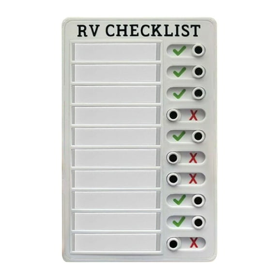 My Chores Portable Memo Board Reusable RV Checklist Daily Affairs Checklist Board with Slider Detachable Form To Do List Notepad for Check Items and Form Good Habit