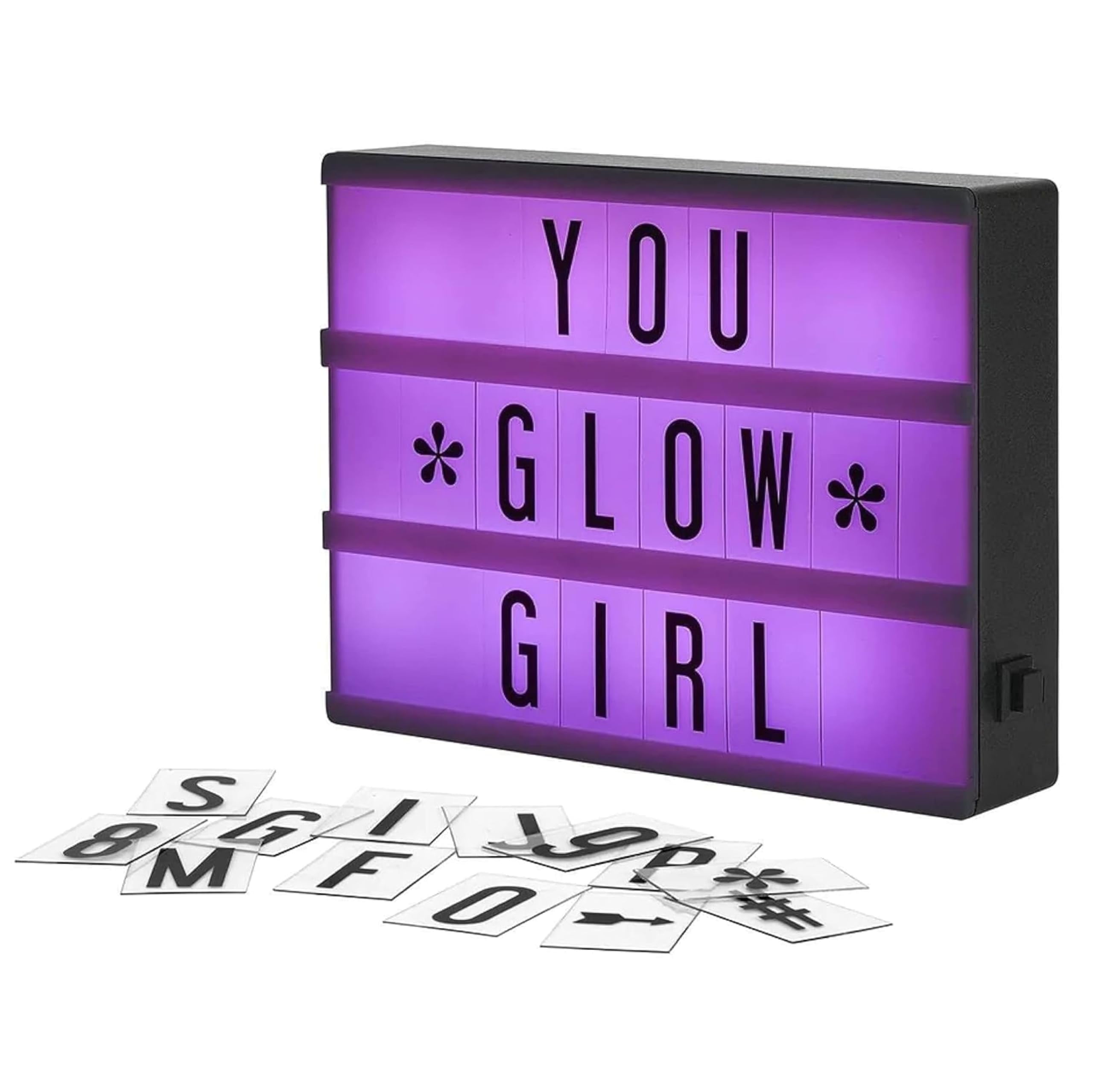 Little Mi　トークアロング　マジックスクリーン Mini Color-Changing LED Marquee with 100 Letters, Numbers