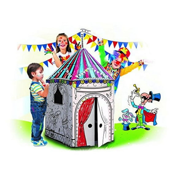 My Circus Coloring Paper Playhouse For Kids - Foldable For Easy Storage