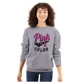 thumbnail image 1 of My Color Pink Breast Cancer Awareness Women Crewneck Sweatshirt Brisco Brands M, 1 of 6