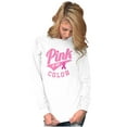 thumbnail image 1 of My Color Pink Breast Cancer Awareness Women Plus Size Long Sleeve Graphic Tee Brisco Brands 2X, 1 of 5