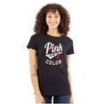 thumbnail image 1 of My Color Pink Breast Cancer Awareness Womens Fitted Plus Size Graphic Tee Brisco Brands 2X, 1 of 5