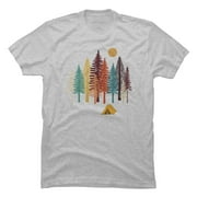 My  Colorful Minimal Nature Mens Athletic Heather Cream Graphic Tee - Design By Humans  5XL