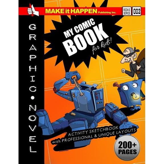 Blank Robot Graphic Novel Story Books fo My Comic Book: Rookie Series 002, Book 2, (Paperback)