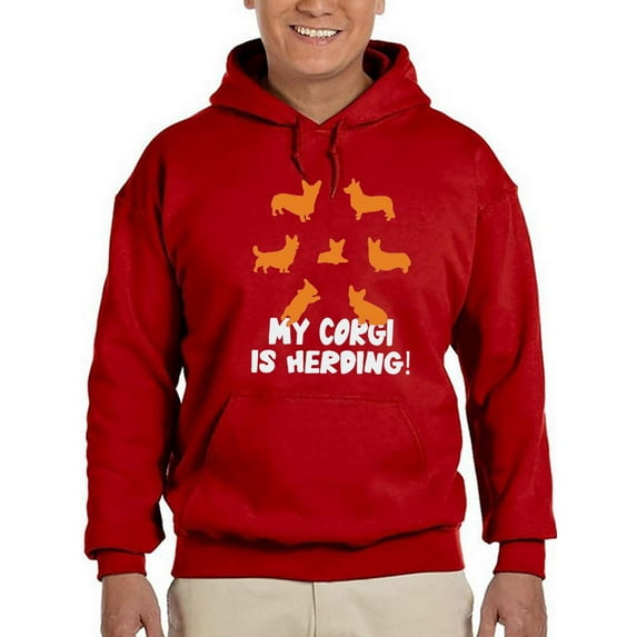 My Corgi Is Herding! Banner Hoodie Men -Image by Shutterstock, Male Medium