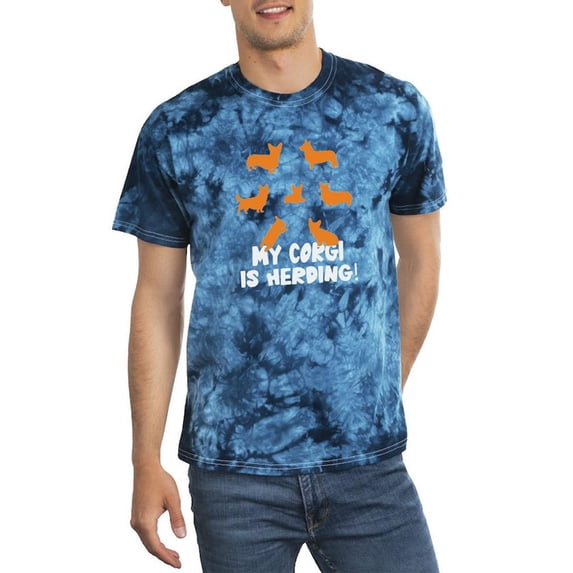 My Corgi Is Herding Tie Dye Crystal Men -Image by Shutterstock, Male x-Large