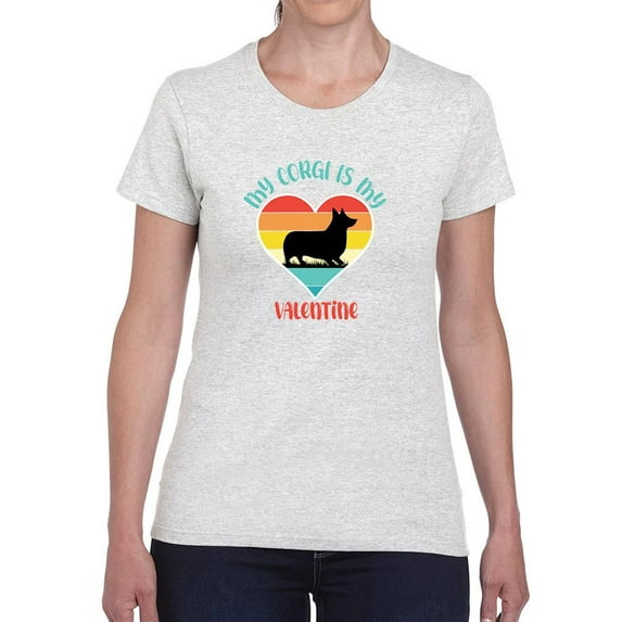My Corgi Is My Valentine Vintage T-Shirt Women -Image by Shutterstock, Female Medium