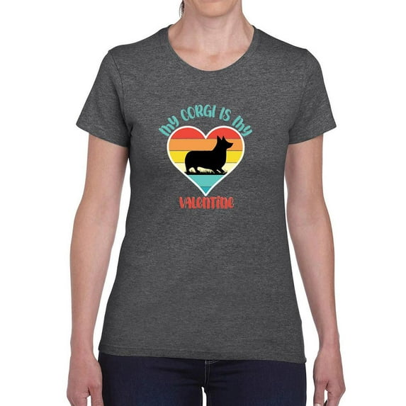 My Corgi Is My Valentine Vintage T-Shirt Women -Image by Shutterstock, Female XX-Large