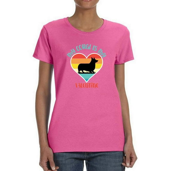 My Corgi Is My Valentine Vintage T-Shirt Women -Image by Shutterstock, Female XX-Large