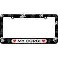 thumbnail image 1 of My Corgi Love with Hearts License Plate Tag Frame, Multiple Colors, 1 of 1