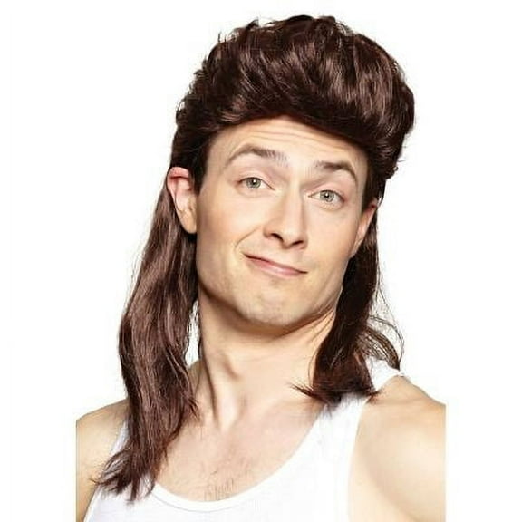 My Costume Wigs Brown Mullet Wig 70's 80's 90's Joe Dirt