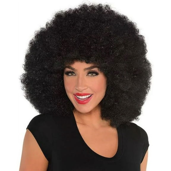 My Costume Wigs Foxy Brown Big Hair (Black) Disco 70's 80's  Halloween Dress Up Cosplay