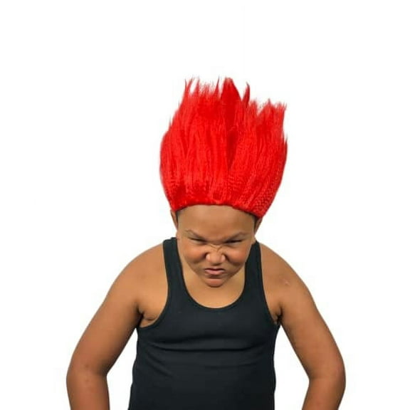 My Costume Wigs Inside Out Anger Red Costume Cosplay Wig with Adjustable Fit for All Ages