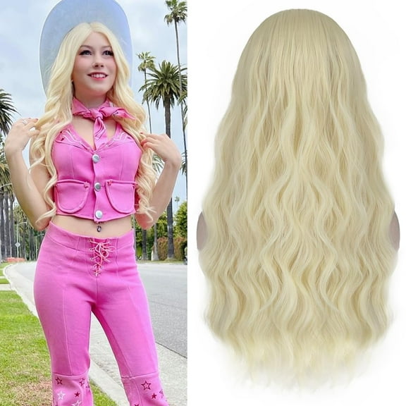 My Costume Wigs Long Blond Wig Wavy Hippie Barbe Cowgirl Halloween Dress Up Cosplay One Size Fits All