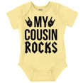 thumbnail image 1 of My Cousin Rocks Family Musician Romper Boys or Girls Infant Baby Brisco Brands 12M, 1 of 6