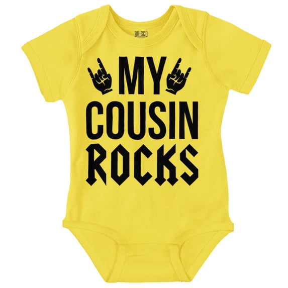 My Cousin Rocks Family Musician Romper Boys or Girls Infant Baby Brisco Brands 12M