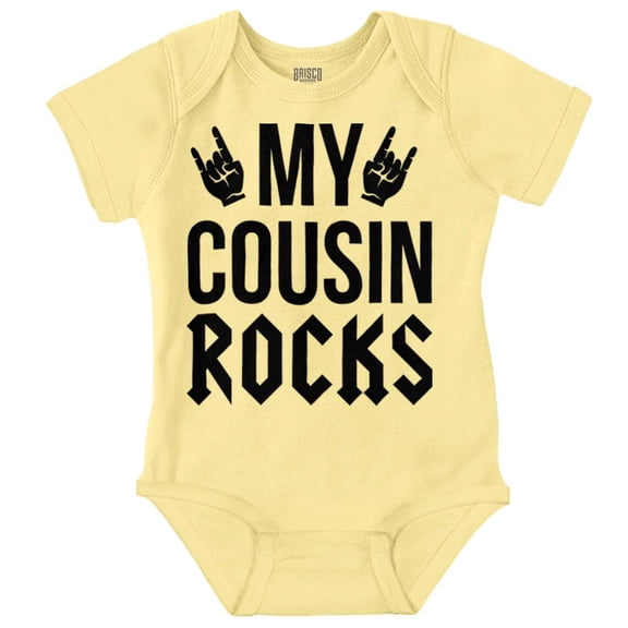 My Cousin Rocks Family Musician Romper Boys or Girls Infant Baby Brisco Brands 24M