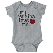 My Cousins Love Me Adorable Lil Cos Romper Boys or Girls Infant Baby Brisco Brands 12M