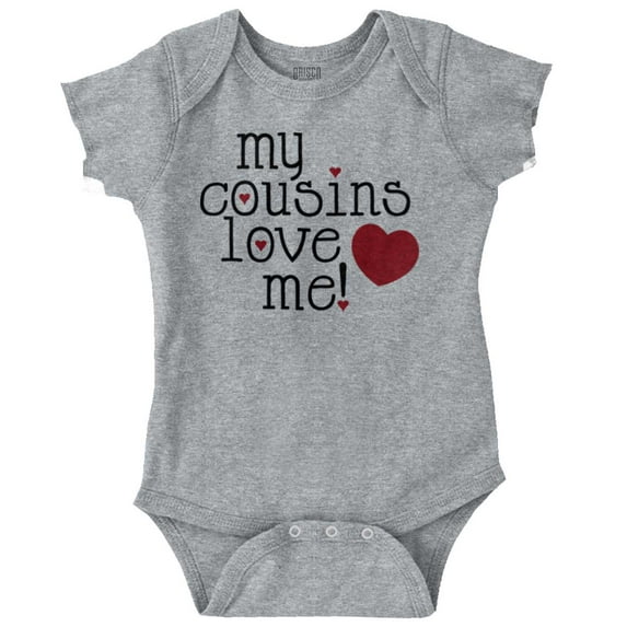 My Cousins Love Me Adorable Lil Cos Romper Boys or Girls Infant Baby Brisco Brands 12M