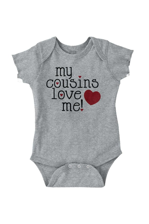My Cousins Love Me Adorable Lil Cos Romper Boys or Girls Infant Baby Brisco Brands 24M
